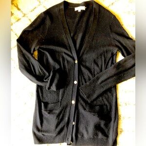 Long black Tory Burch cardigan